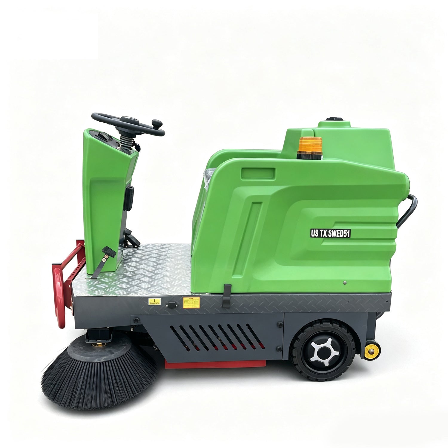 51" Ride-On Electric Floor Sweeper, 24-Gallon Hopper | US-TX SWED51