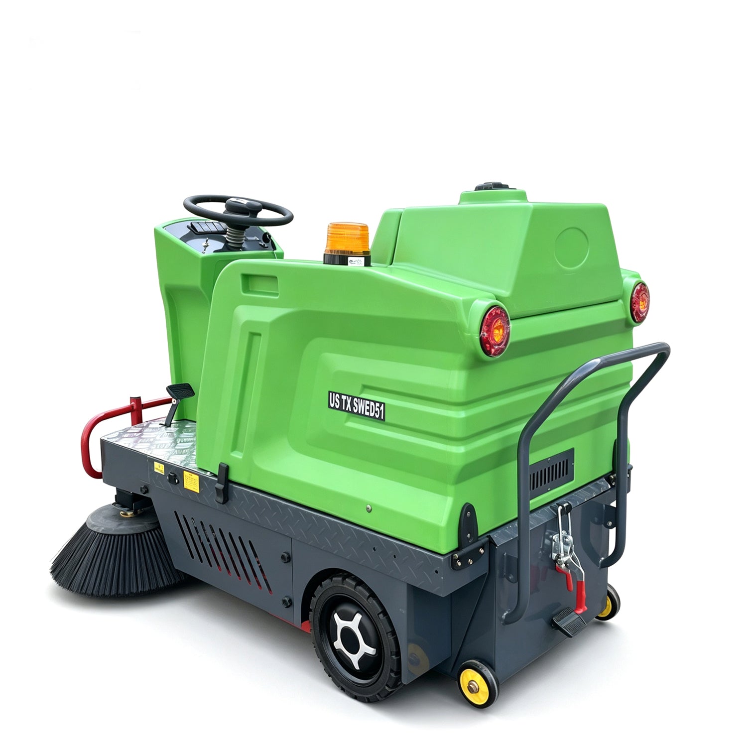 51" Ride-On Electric Floor Sweeper, 24-Gallon Hopper | US-TX SWED51