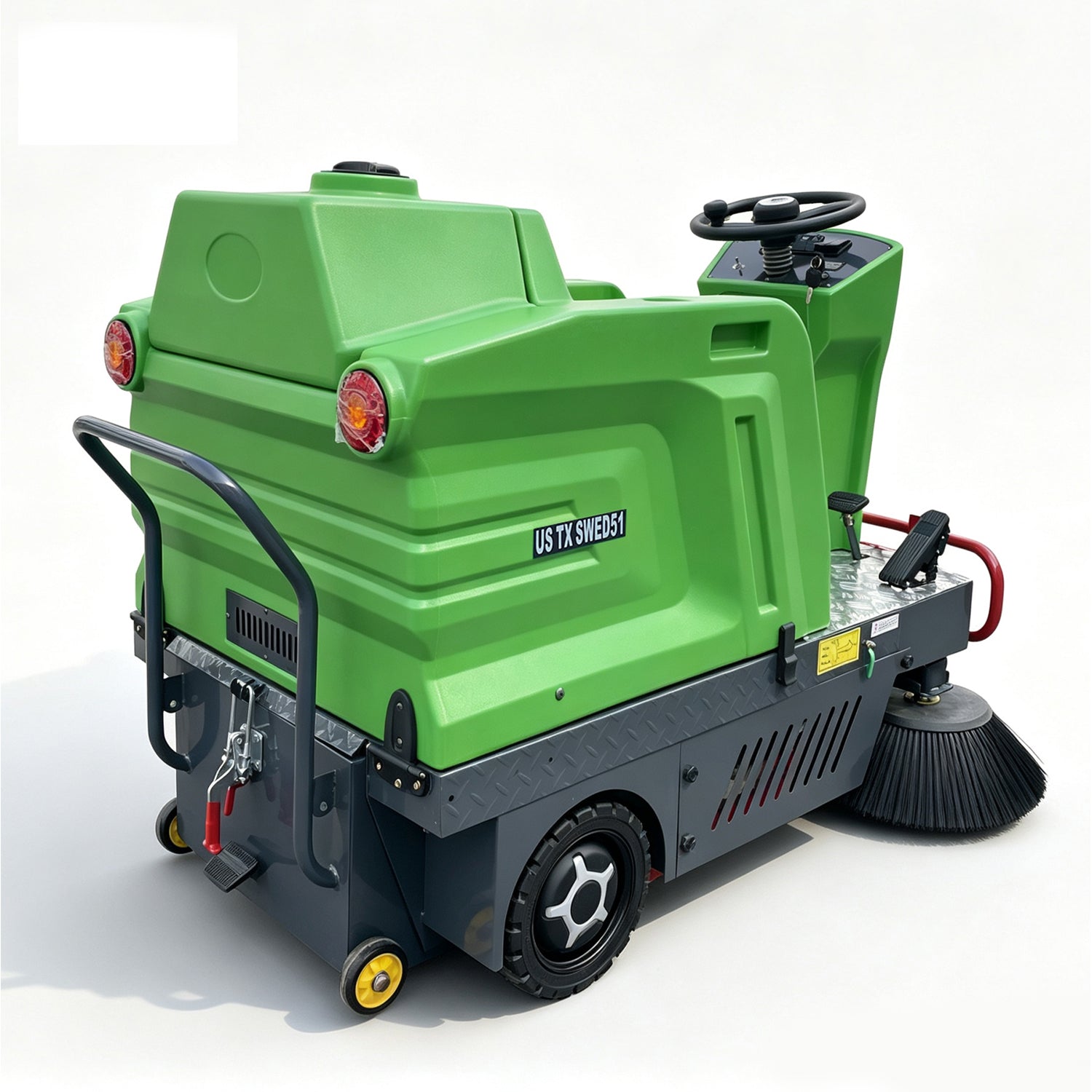 51" Ride-On Electric Floor Sweeper, 24-Gallon Hopper | US-TX SWED51