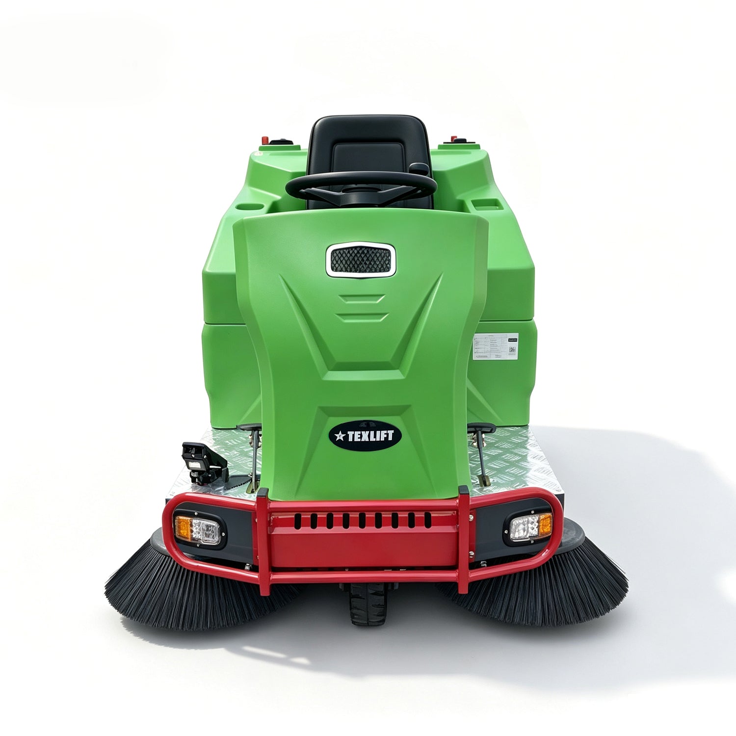57" Ride-On Electric Floor Sweeper, 48-Gallon Hopper, Dust Control | US-TX SWED57