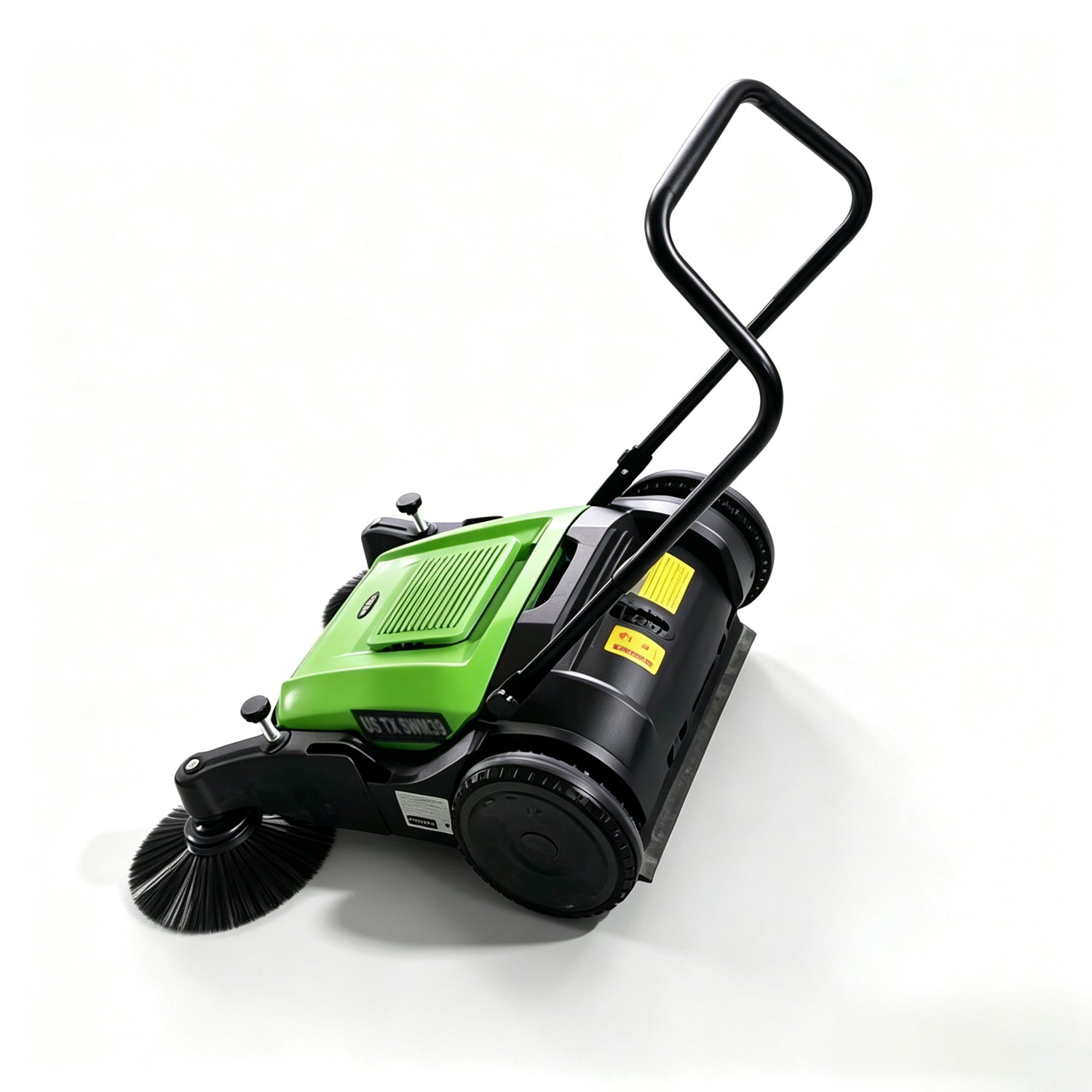 43" Manual Push Floor Sweeper with Dual Side Brushes, 14.5-Gallon Hopper | US-TX SWM39