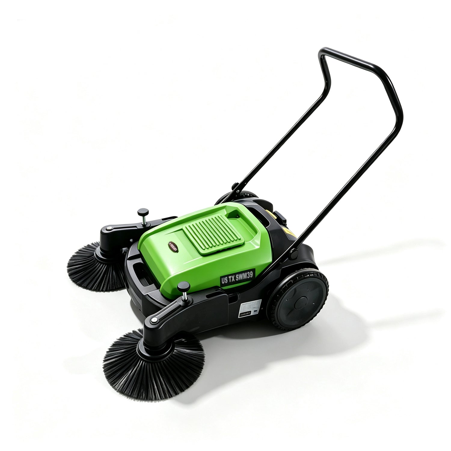 43" Manual Push Floor Sweeper with Dual Side Brushes, 14.5-Gallon Hopper | US-TX SWM39