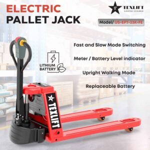 Electric Pallet Jack US-EPT33K FE with 3300 Lbs Capacity – Heavy-Duty Performance - TEXLIFT