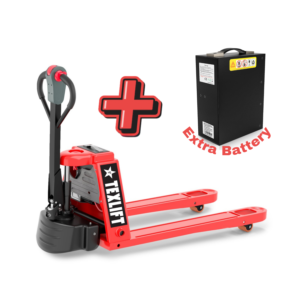 4400 Lbs Capacity Electric Pallet Truck with Extra Plug-in 48V/15Ah Lithium Battery – High-Capacity, Long-Lasting Power - TEXLIFT