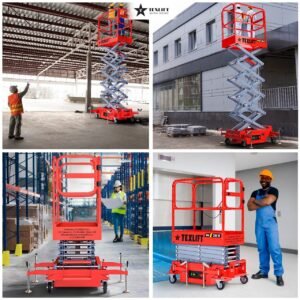 Semi-Electric Scissor Lift – 15ft (180 inch) Height, 440 LBS Capacity | US-TSE15 - TEXLIFT