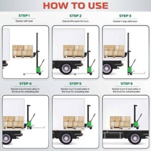 TEXLIFT US-ZTS22K SL – Full Electric Self-Loading Pallet Stacker, 2,200 lbs Capacity, 51” Lift Height - TEXLIFT