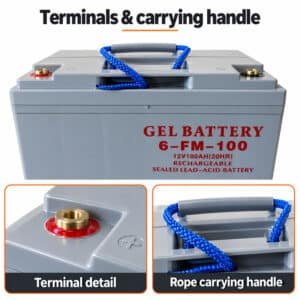 12V 100Ah GEL Lead Acid Battery 6-FM-100 – Deep Cycle Electric Stacker Replacement