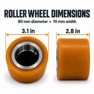 Heavy-Duty Front Load Wheel for Electric Pallet Stackers – 3.1 × 2.8 in | US-ES, DS, AS, ESB, ESBA & ESN Series