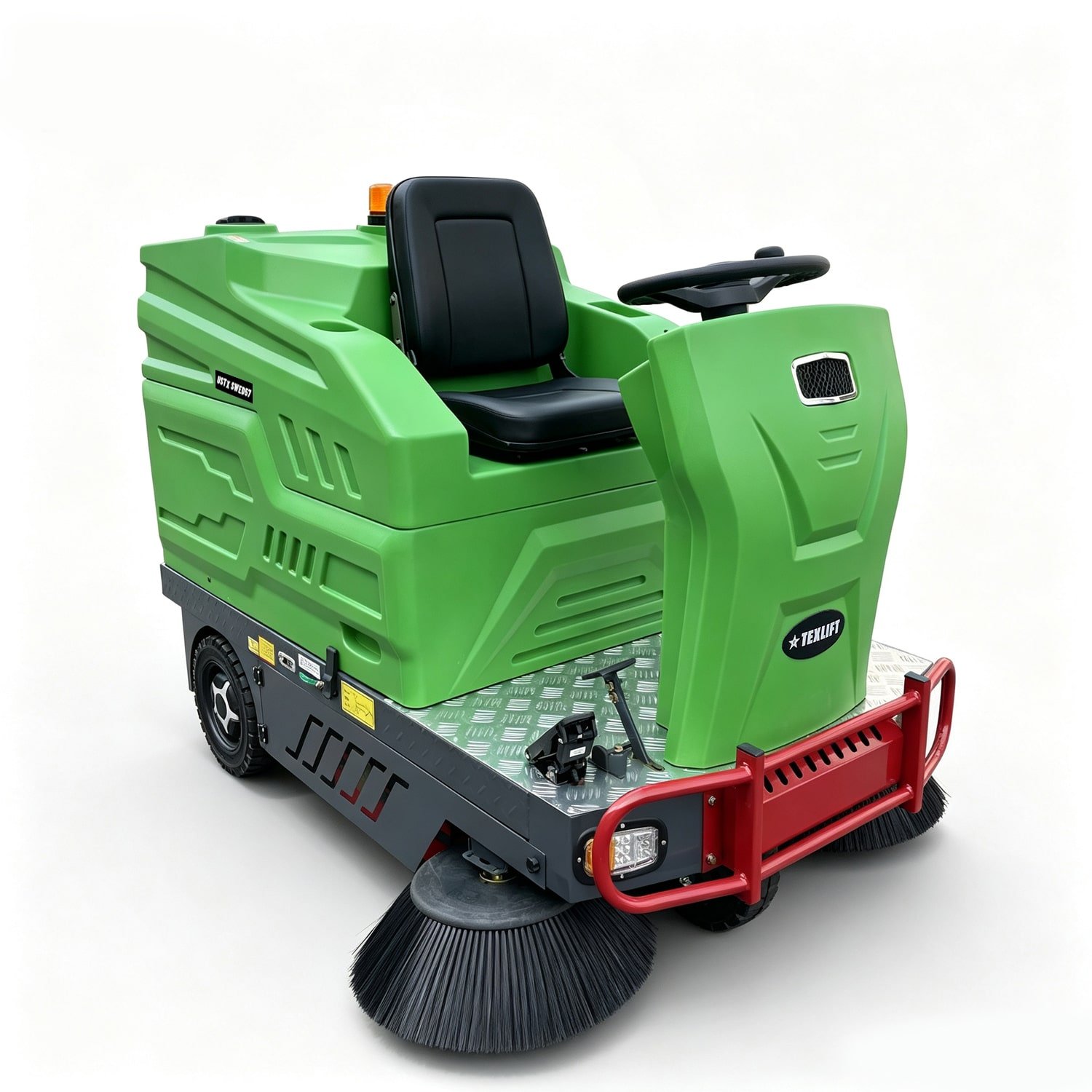 57 in Ride-On Electric Floor Sweeper – 48-Gallon Hopper | US-TX SWED57