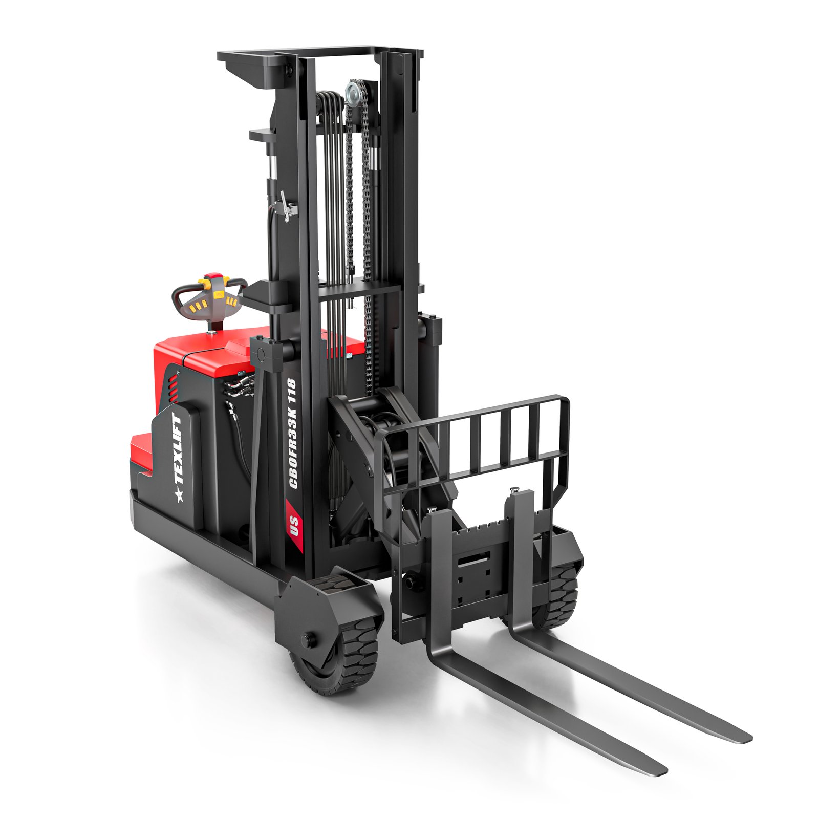 Rough Terrain Electric Reach Stacker 3,300 lb 10 ft Lift